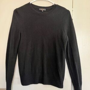 Quince Women’s Mongolian Cashmere Crewneck Sweater in Black